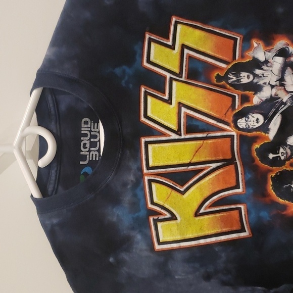 Liquid Blue 'Kiss' Men's T-Shirt Black Blue Medium 2013 UNISEX - Picture 6 of 10